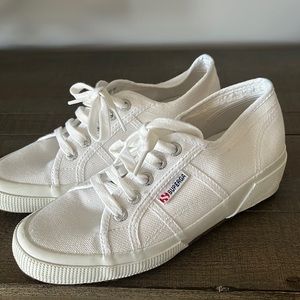 SUPERGA Canvas Platform Wedge Sneakers worn one time only